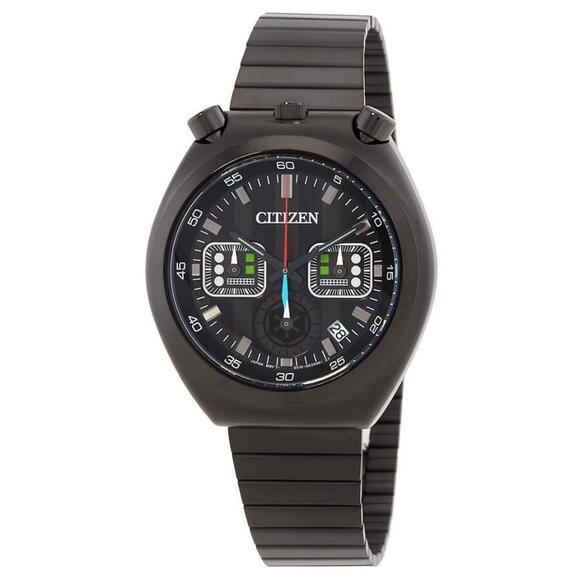 NWT Authentic Citizen Darth Vader Star Wars Chronograph Quartz Black Dial Men's - Picture 1 of 3